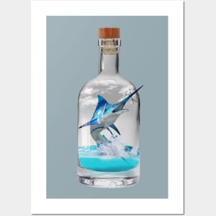 Marlin in a Bottle Posters and Art